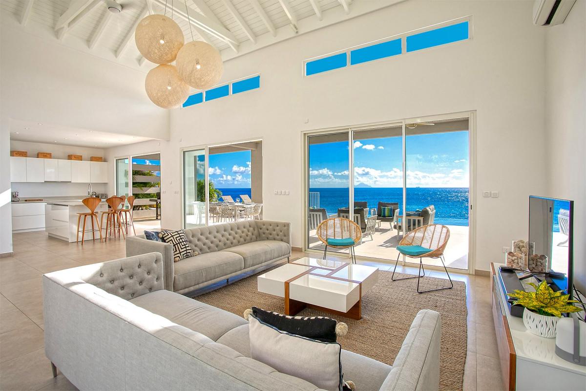 Location villa St Martin - Séjour